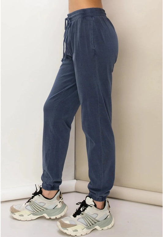 High Waisted Tie Joggers