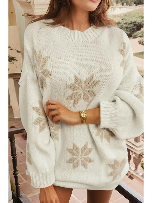 Snowflake Christmas Tunic Sweater