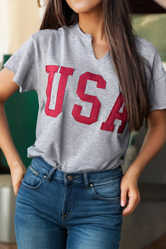 USA Letting Patch Loose Tee