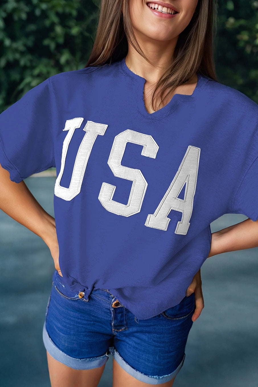 USA Letting Patch Loose Tee