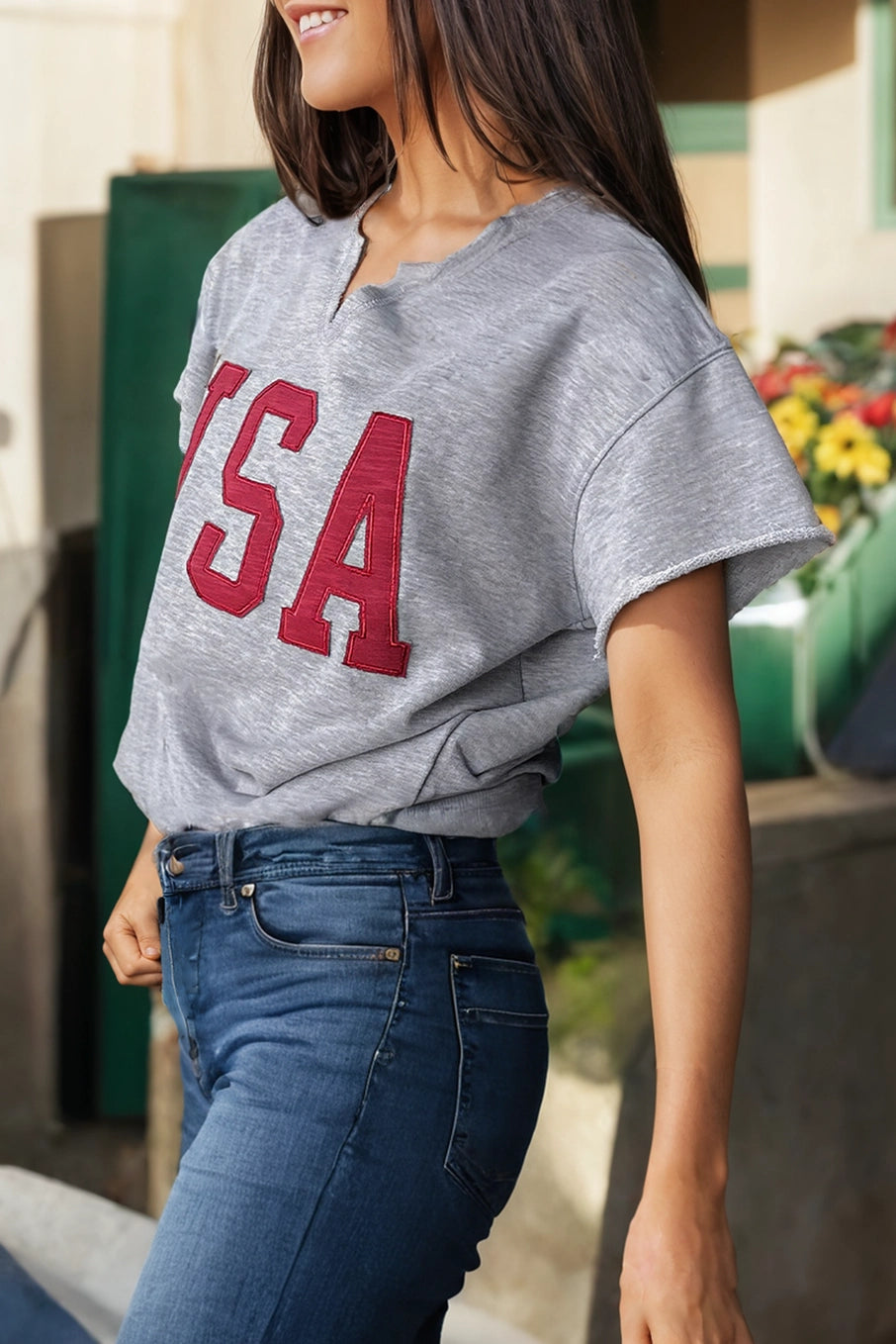 USA Letting Patch Loose Tee